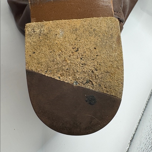 Tory Burch Marlene Riding Boots Brown Leather 9M Gold Buckle Equestrian Tall - Picture 12 of 16